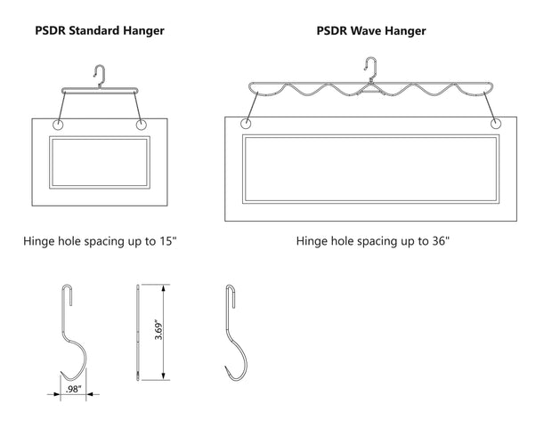 PSDR Premium Hinge Hooks (Set of 100)