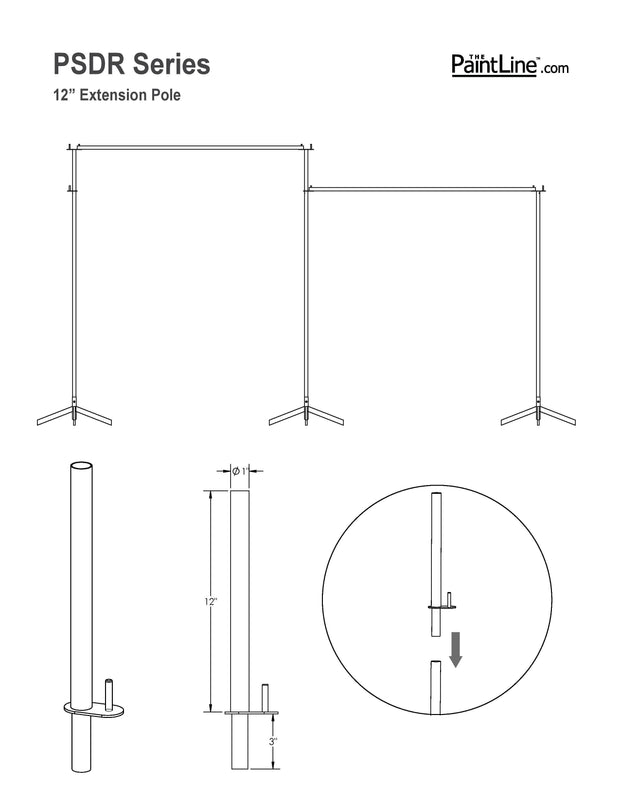PSDR 12" Height Extenders (Set of 2)